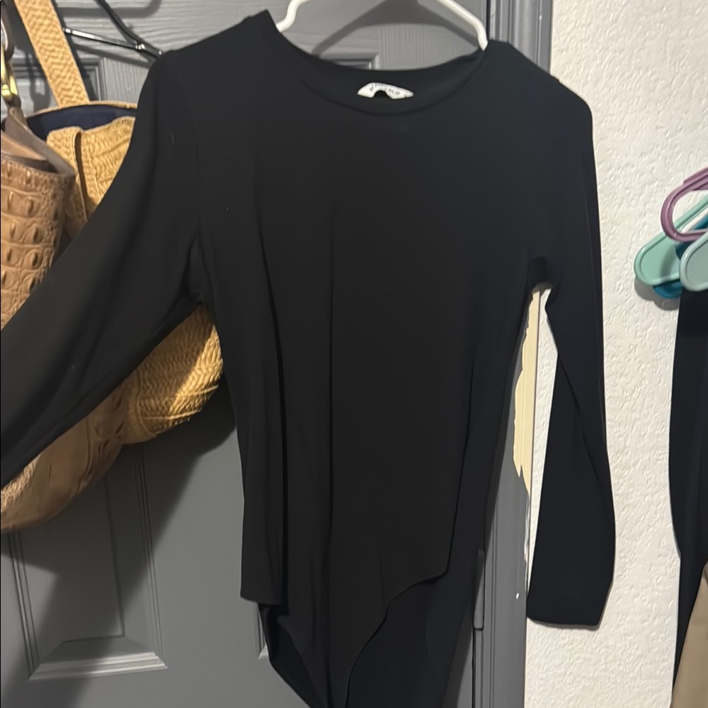 Black Long Sleeve mangopop bodysuit